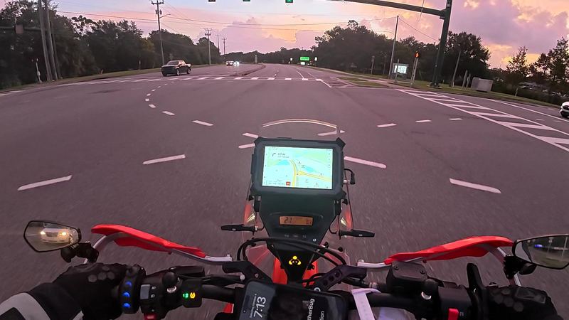 Sunrise sky over an empty road in Ormond Beach